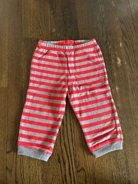Baby B’gosh Gray & Red Striped Knit Baby Pants size 18M